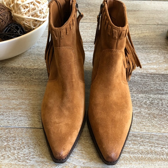 Sam Edelman Willice Fringe Suede Bootie - Picture 5 of 8